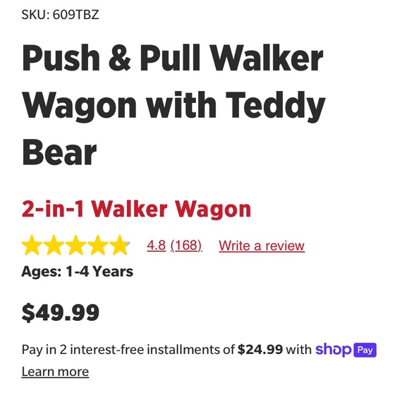 ✨NEW✨ RADIO FLYER Wagon Walker with Teddy (NIB) - Picture 7 of 8